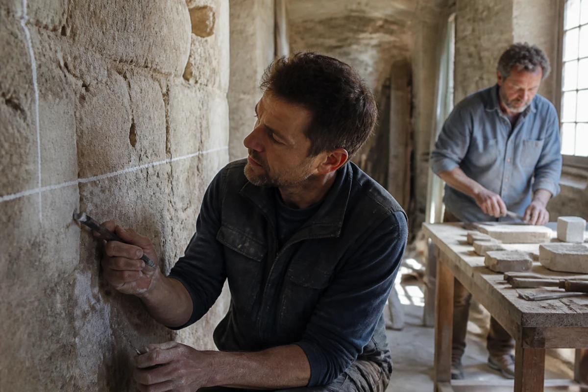 Artisan pour restauration de bâtiment ancien en pierre près de Vendôme