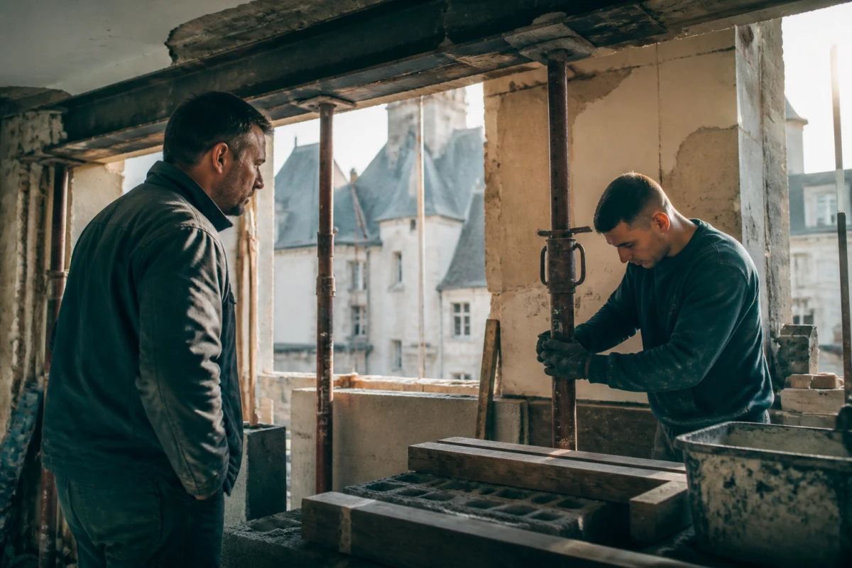 Entreprise de maçonnerie pour ouverture de mur porteur à Marboué