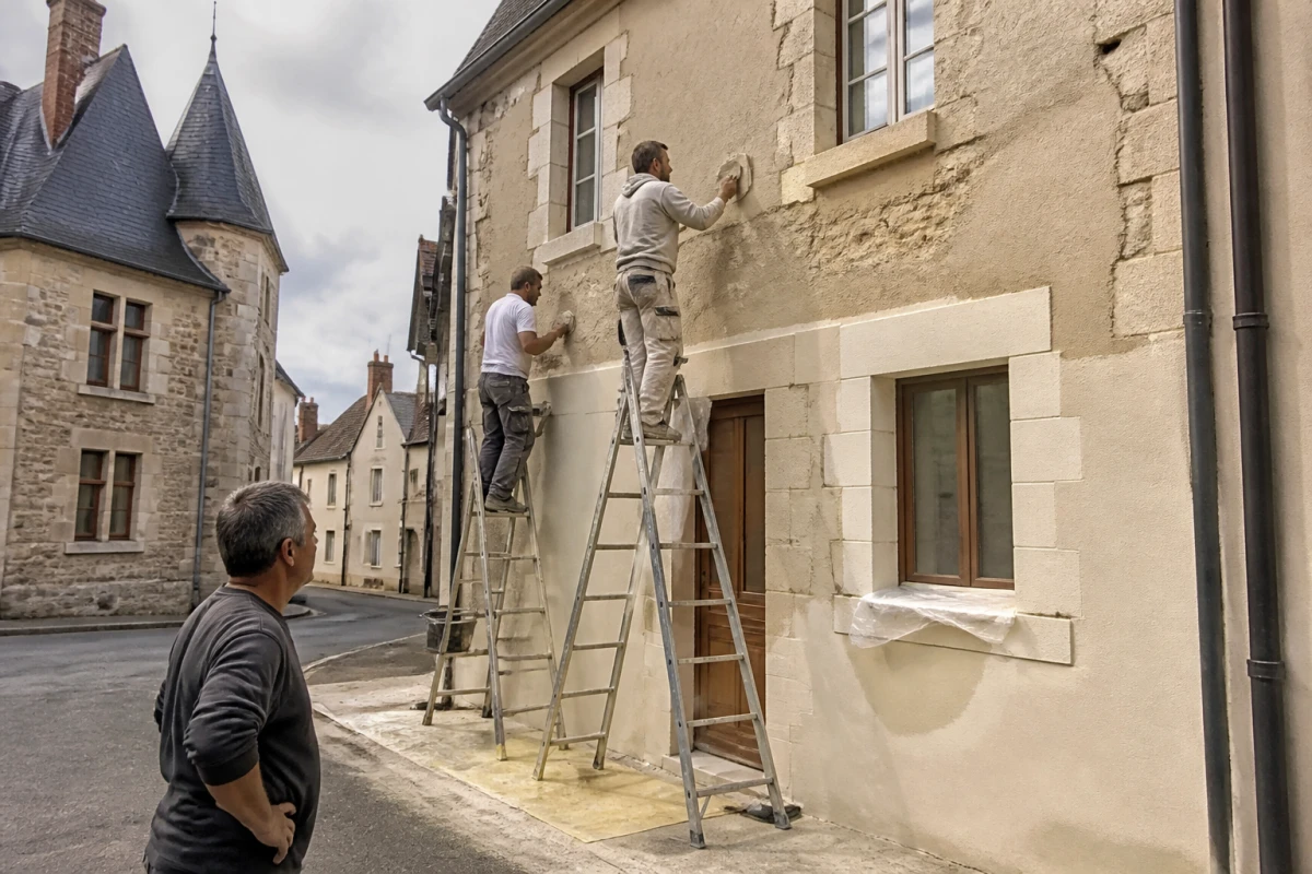 Ravalement de façades à Bonneval